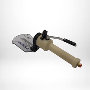 Handheld tool with curved blade