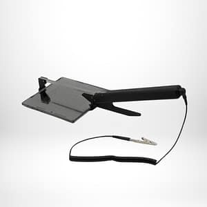 Black handheld device with clip