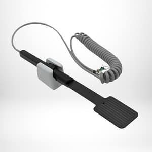 Foot pedal with coiled cable